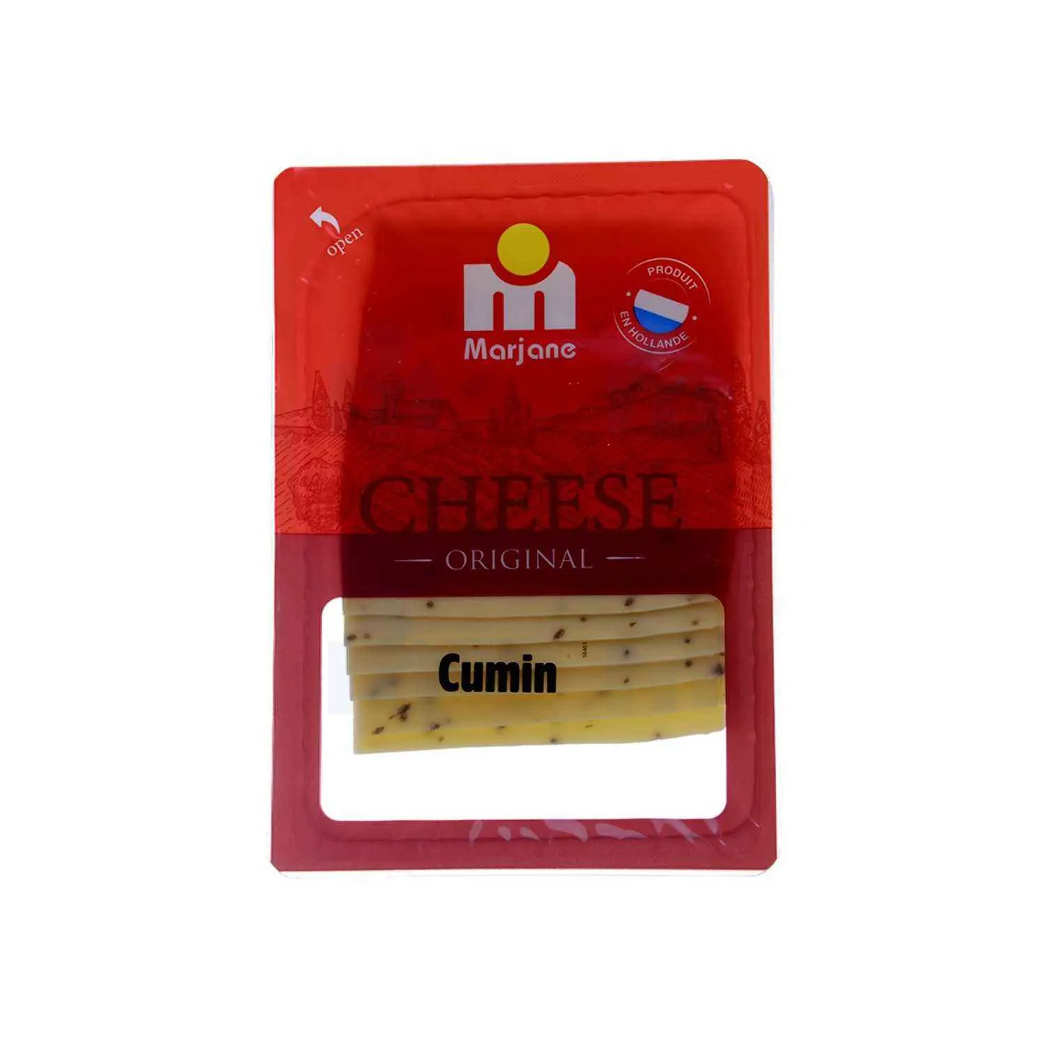 Fromage Gouda cumin en tranches 150g - MARJANE