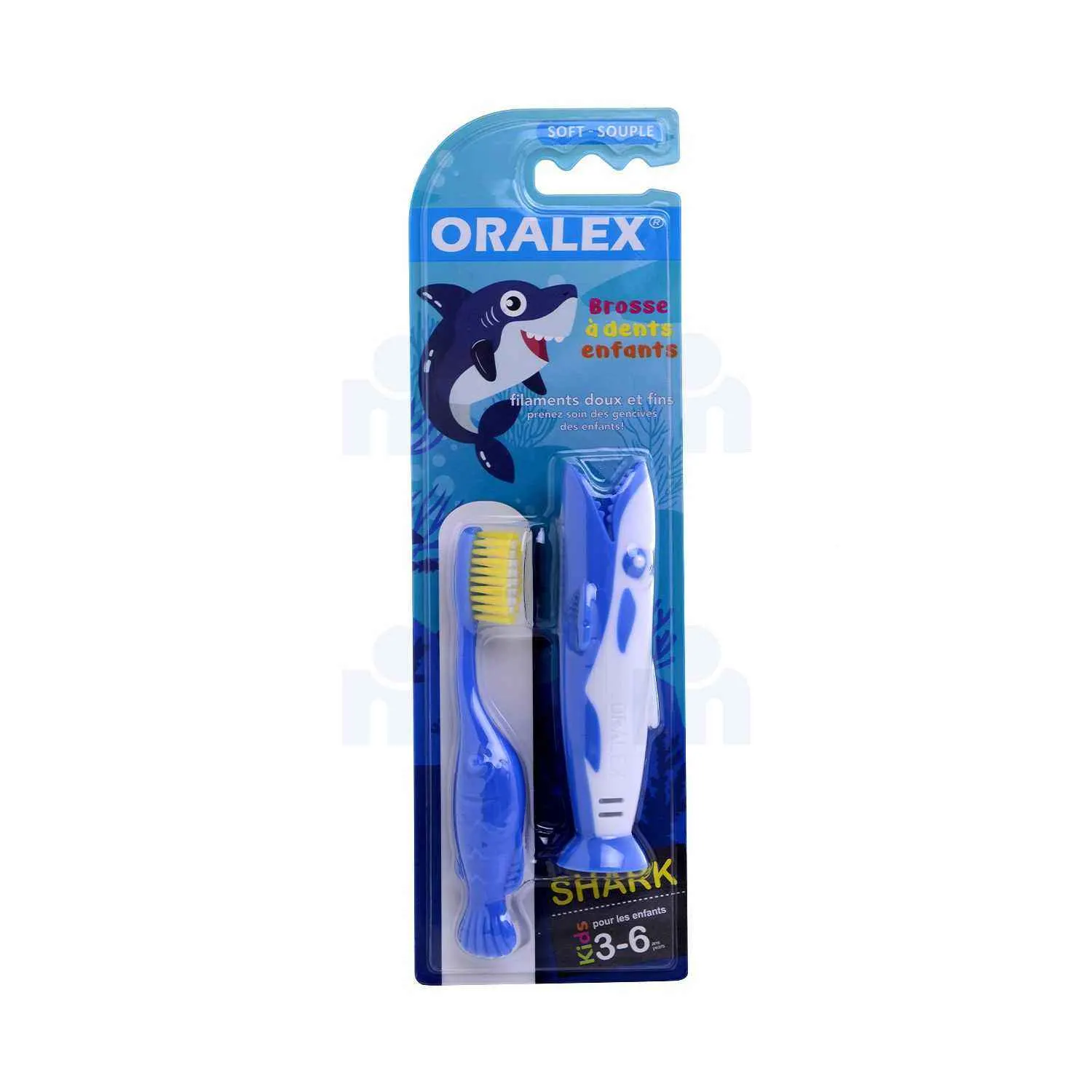 Brosse à dents enfant Shark 3-6 ans - ORALEX