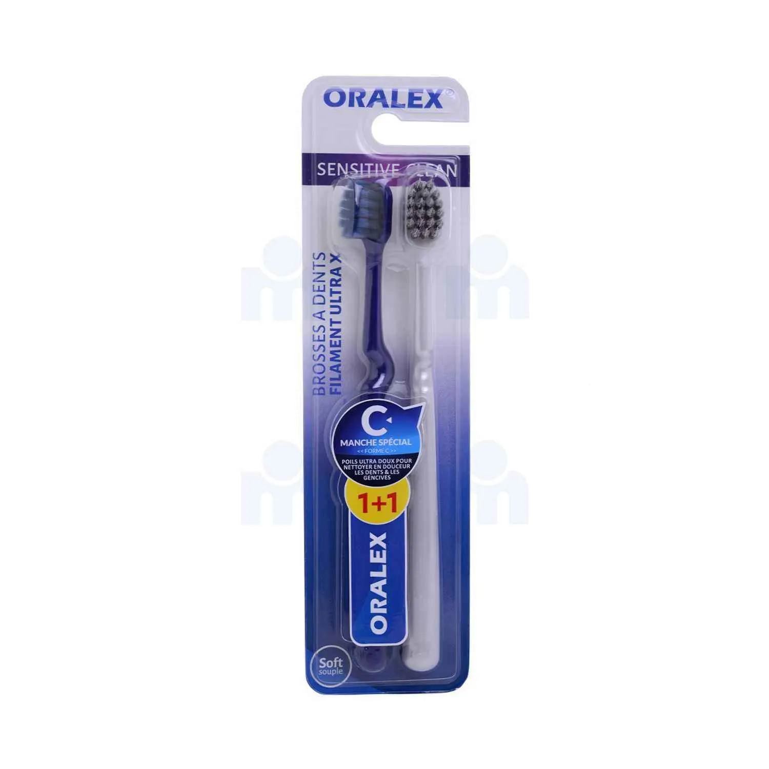 Brosse a dents polis en fibre de charbon x2 - ORALEX