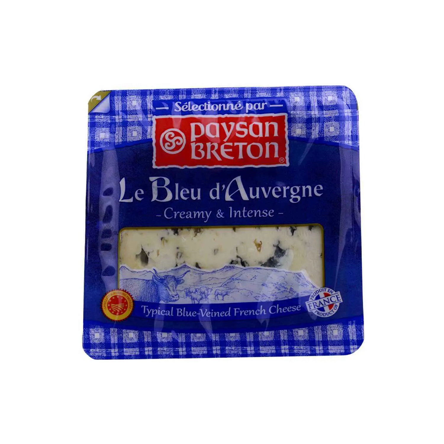 Fromage Le bleu d'auvergne en tranches 125g - PAYSAN BRETON