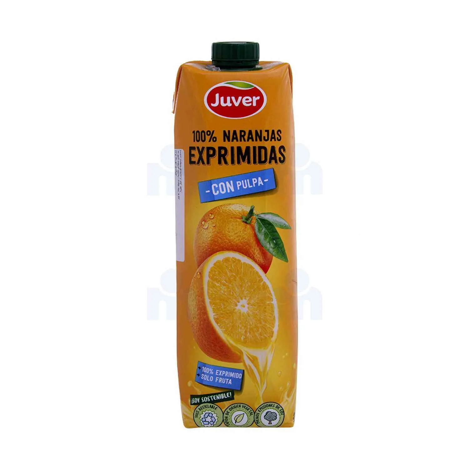 Juver jus 100% jus d'orange pressé avec pulpe 1L