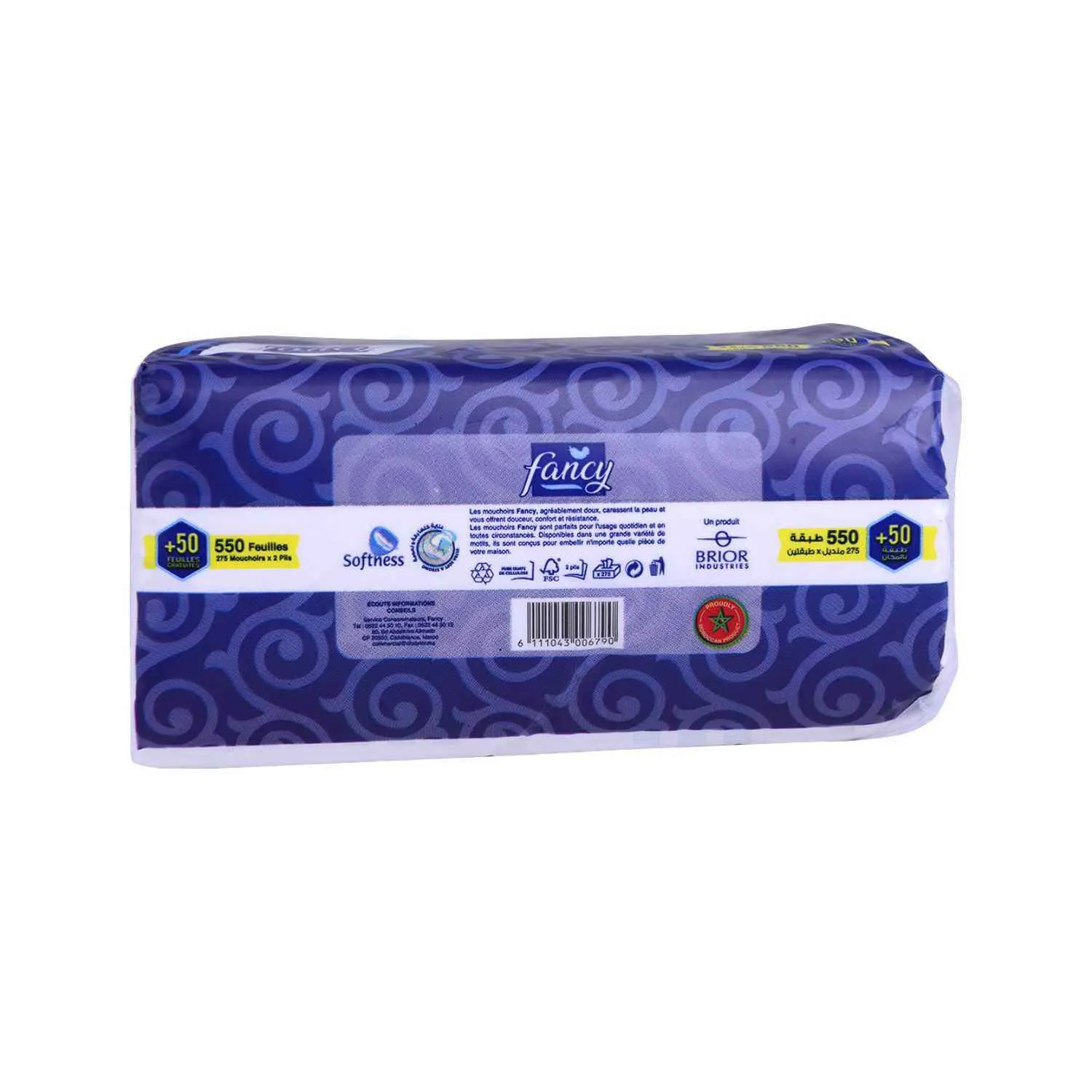 Boîte de mouchoirs blancs 2 plis x 275unités - FANCY - vue 3