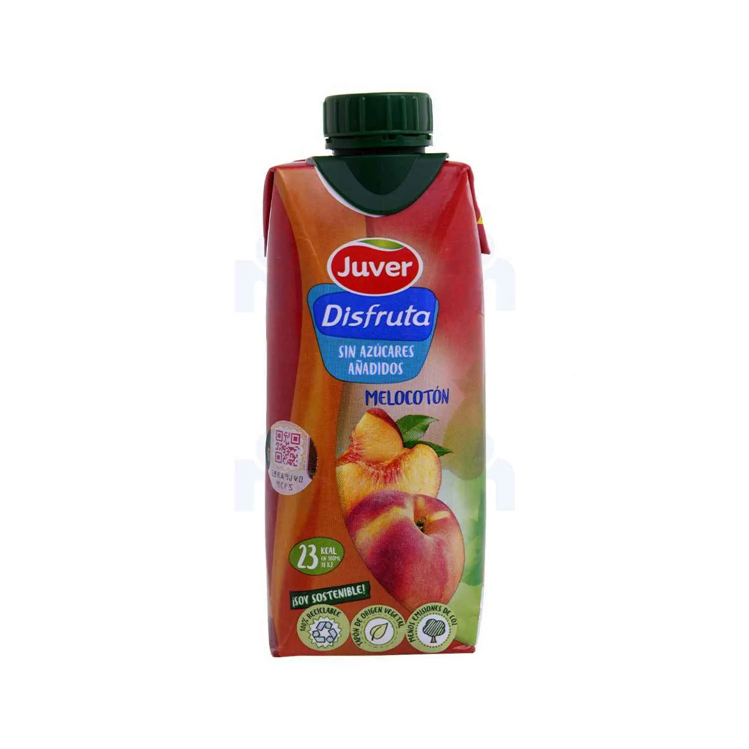 Juver Disfruta boisson au jus de pêche sans sucre ajouté 33cl