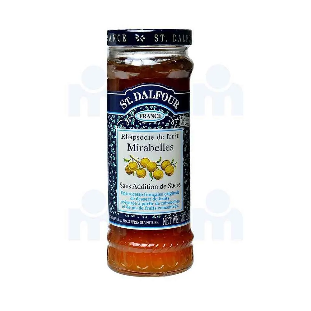 Confiture de mirabelles sans sucre ajouté 284g - ST.DALFOUR