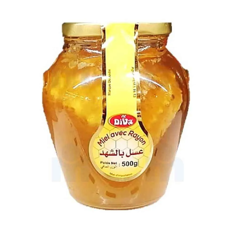 Miel pur avec alvéole 500g - DIVA