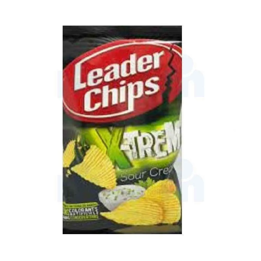 Chips saveur crème et oignon X-Trem 85g - LEADER CHIPS