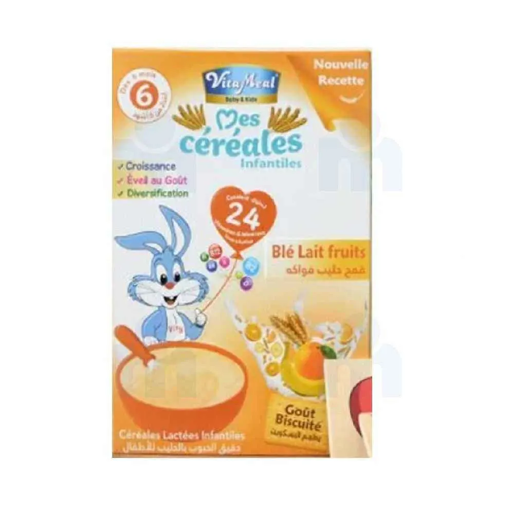 Céréales blé lait et fruits 200g - VITAMEAL