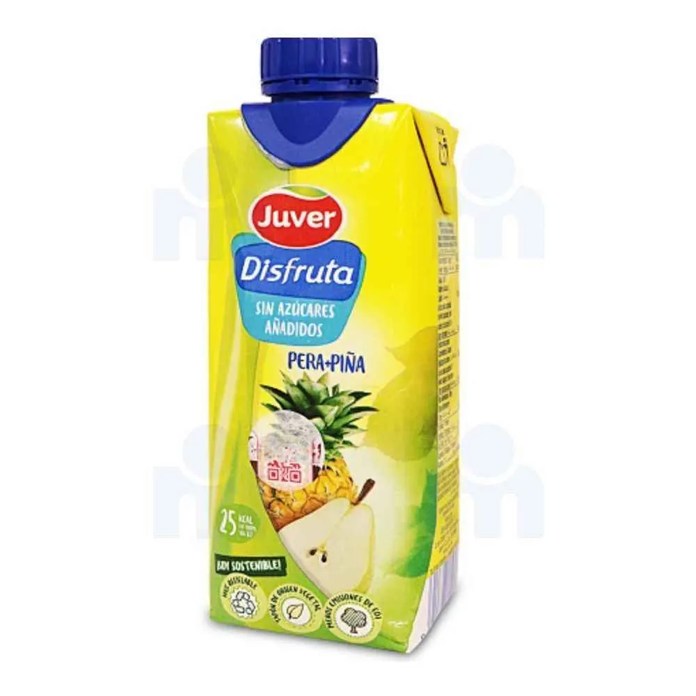 Juver Disfruta jus d'ananas et poire sans sucres ajoutés 33cl