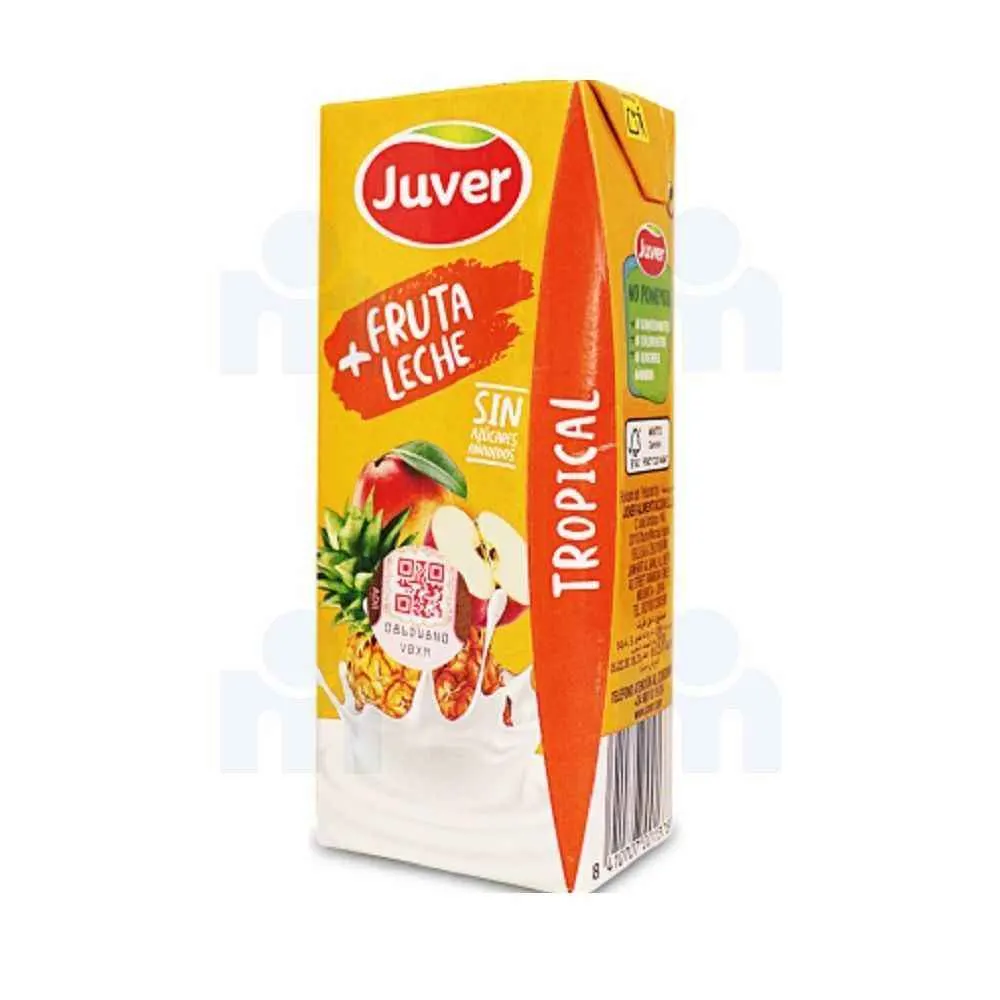 Juver Jus lait aux fruits tropicaux sans sucres ajoutés 20cl