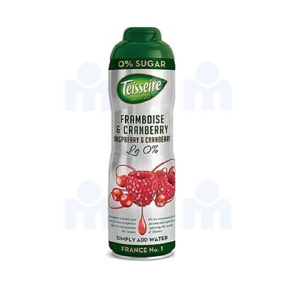 Teisseire Sirop framboise et canneberge 0% de sucre 60cl