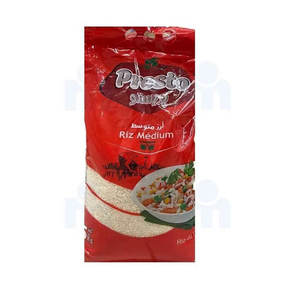 Riz médium blanc 5kg - PRESTO