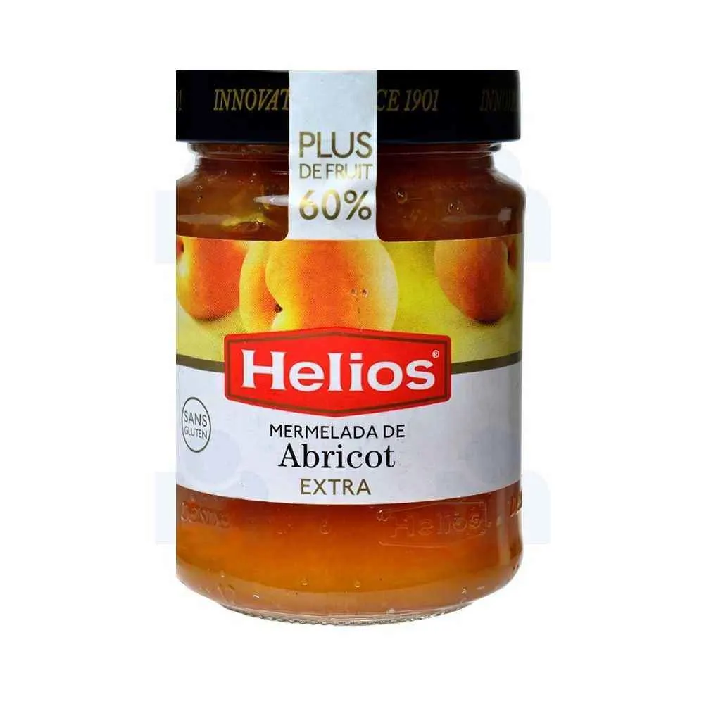 Confiture extra d'abricots 65% fruit 340g - HELIOS