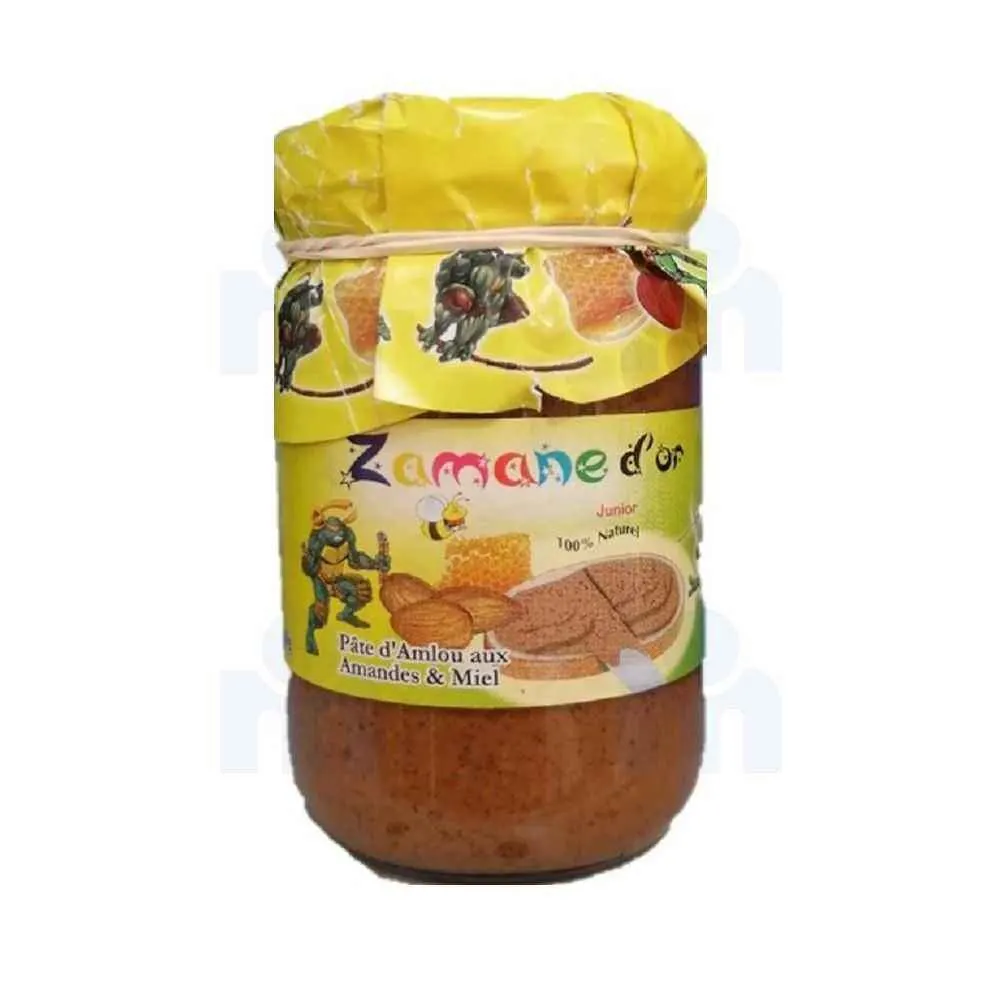 Pâte d'Amlou junior aux amandes et miel 200g - ZAMANE D'OR