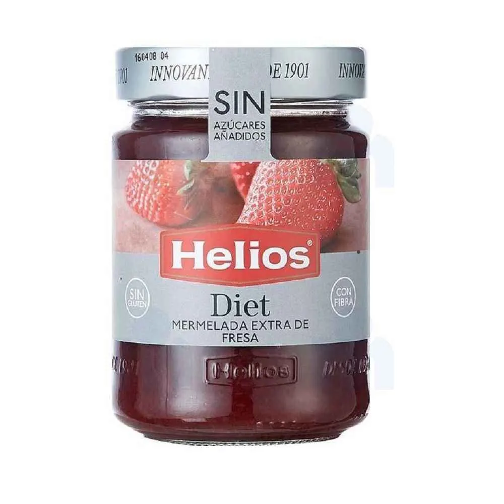 Confiture extra de fraises sans sucre ajouté flacon 280g - HELIOS