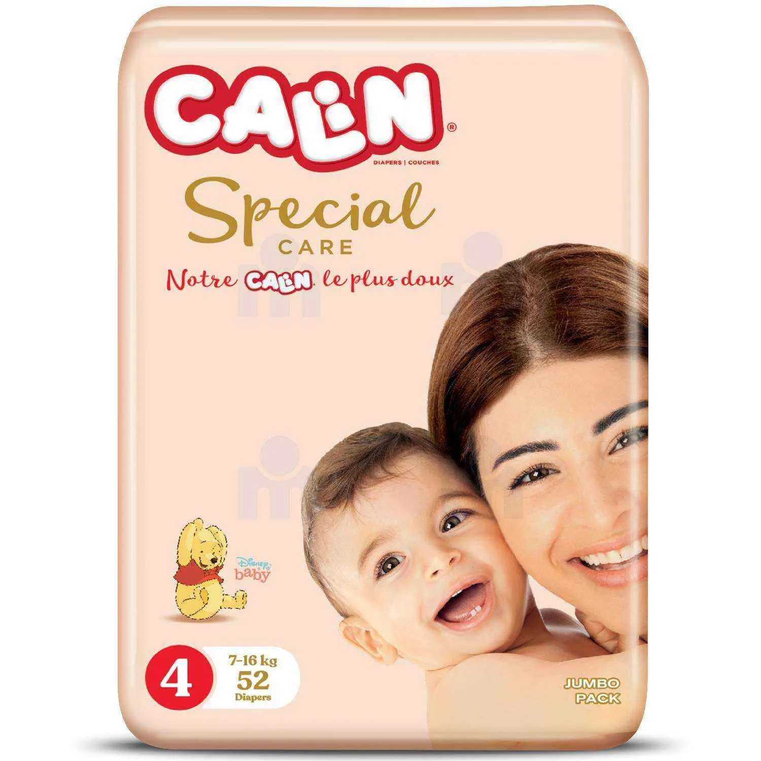 Couches bébé Spécial Care taille 4 (7-16kg) maxi x52 unités - CALIN