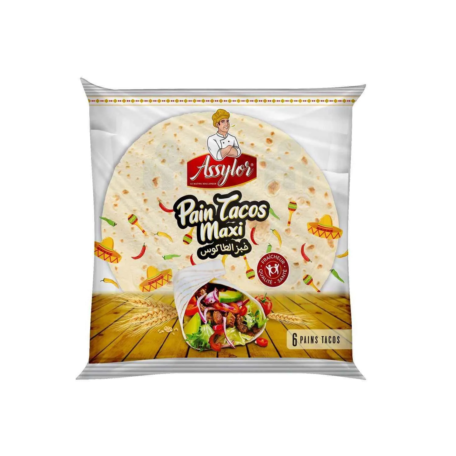 Pain tacos Maxi x6 pièces 510g - ASSYLOR