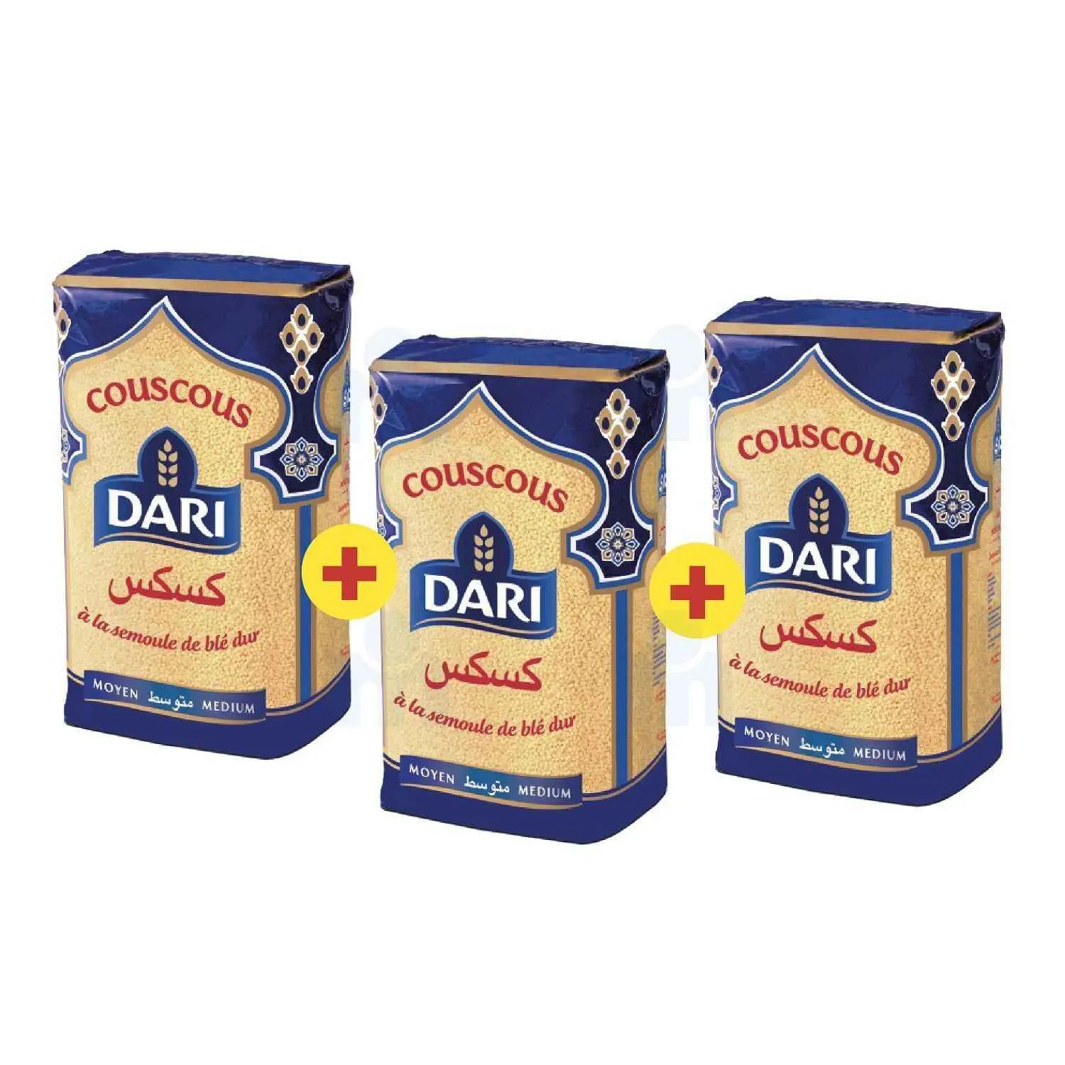 2 paquets de couscous moyen x500g + 500g gratuit - DARI