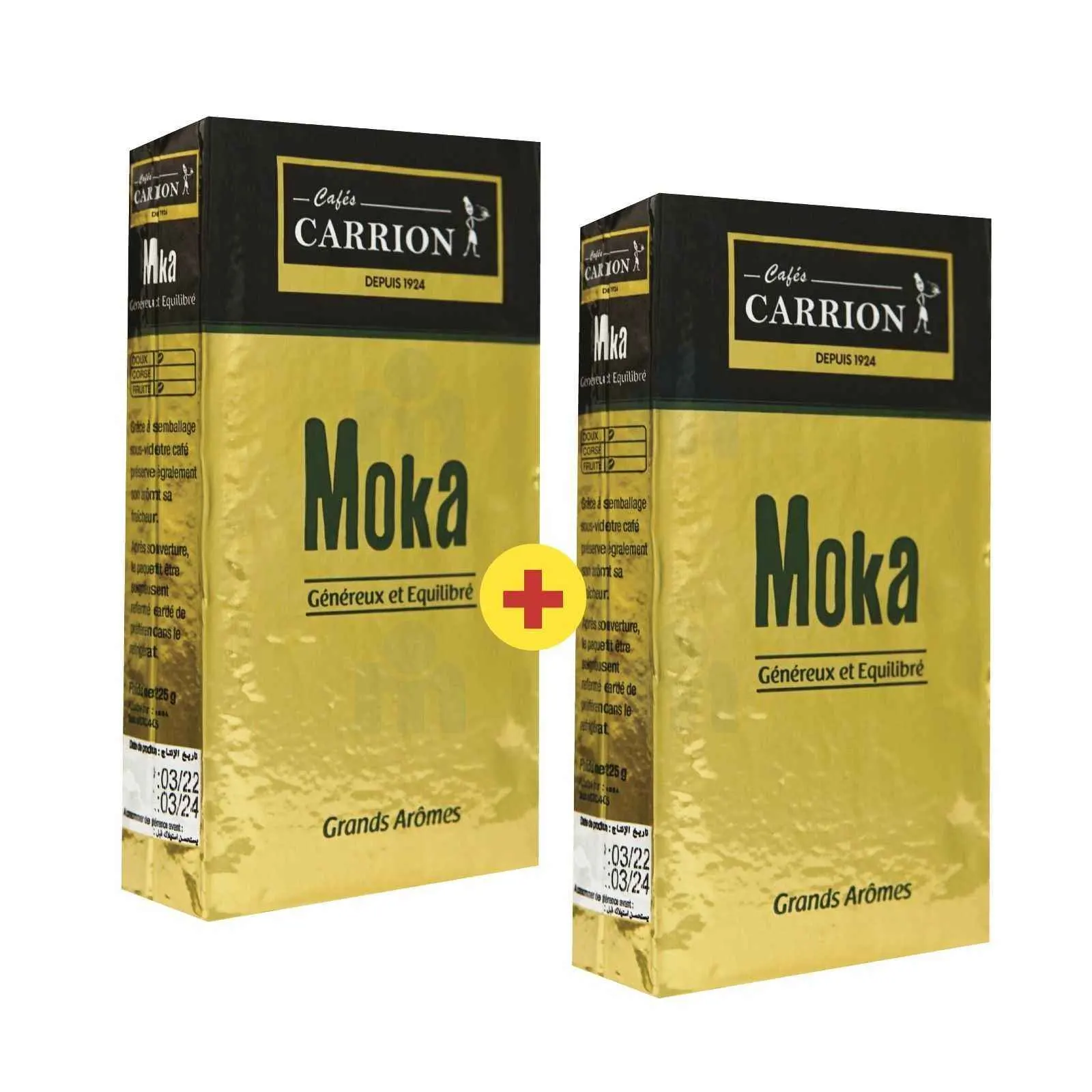 2 paquets de café moulu x225g - MOKA