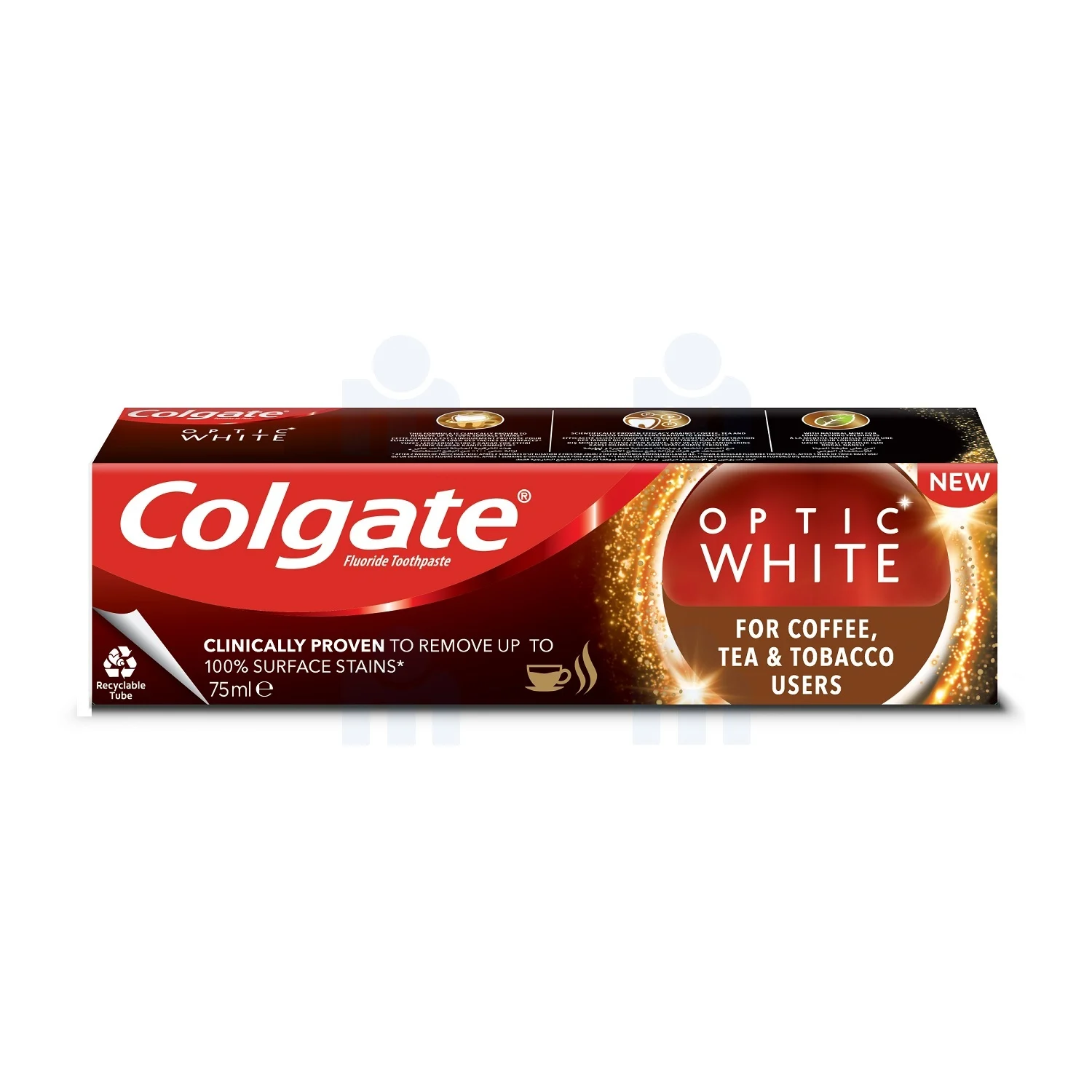 Dentifrice anti-tâches café thé et tabac Optic White 75ml - COLGATE
