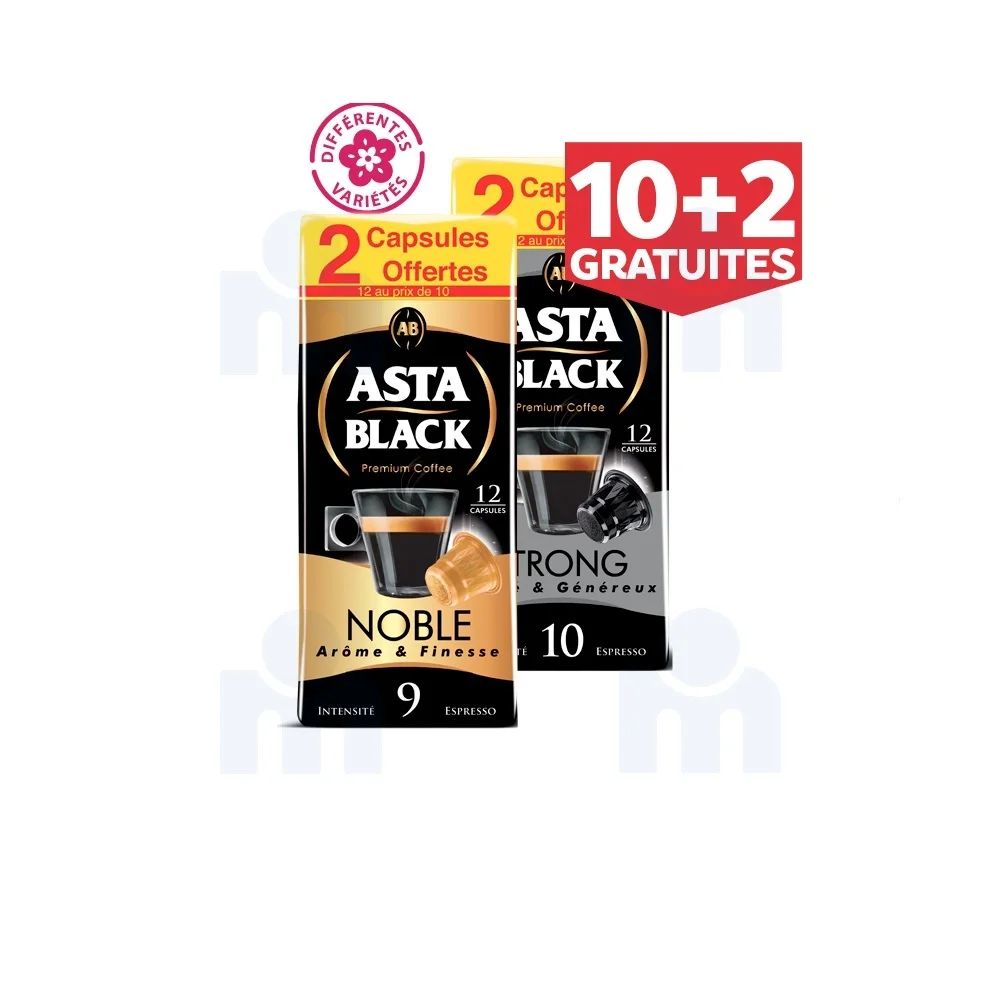 Capsules de café Strong n°10 10+2 gratuites - ASTA