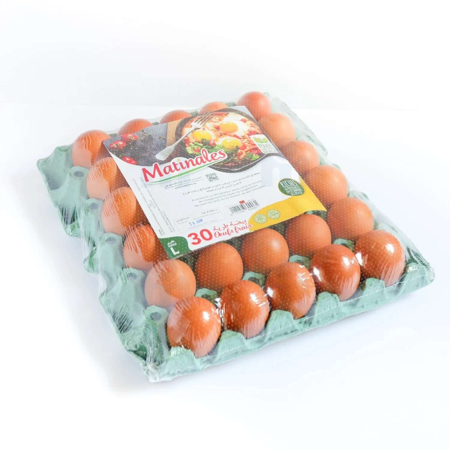 Œufs frais gros calibre x 30 environ 1,850 Kg - MATINALES