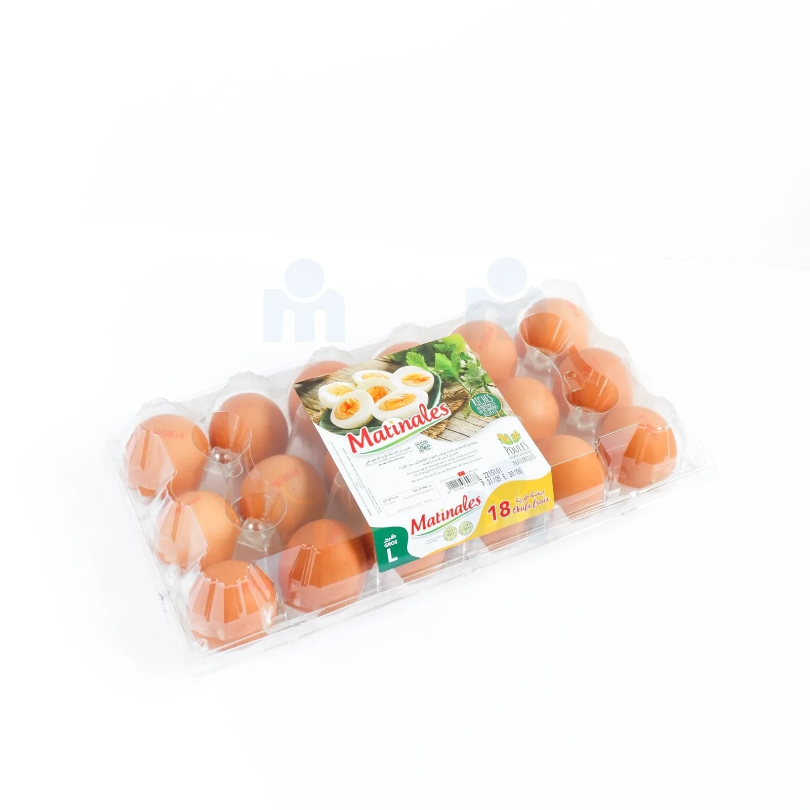 Œufs frais gros calibre x18 - MATINALES