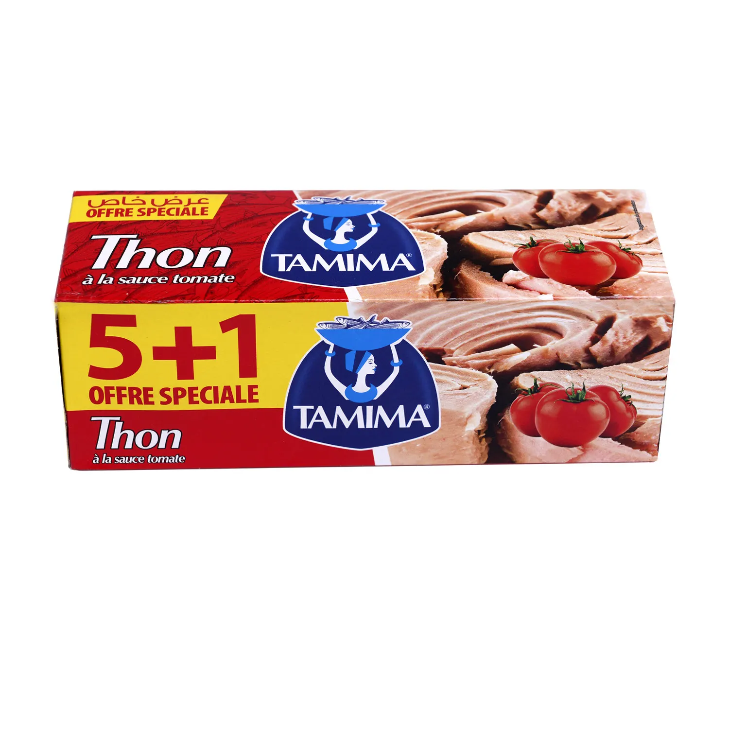 Thon entier à la sauce tomate 80g 5+1 gratuit - TAMIMA
