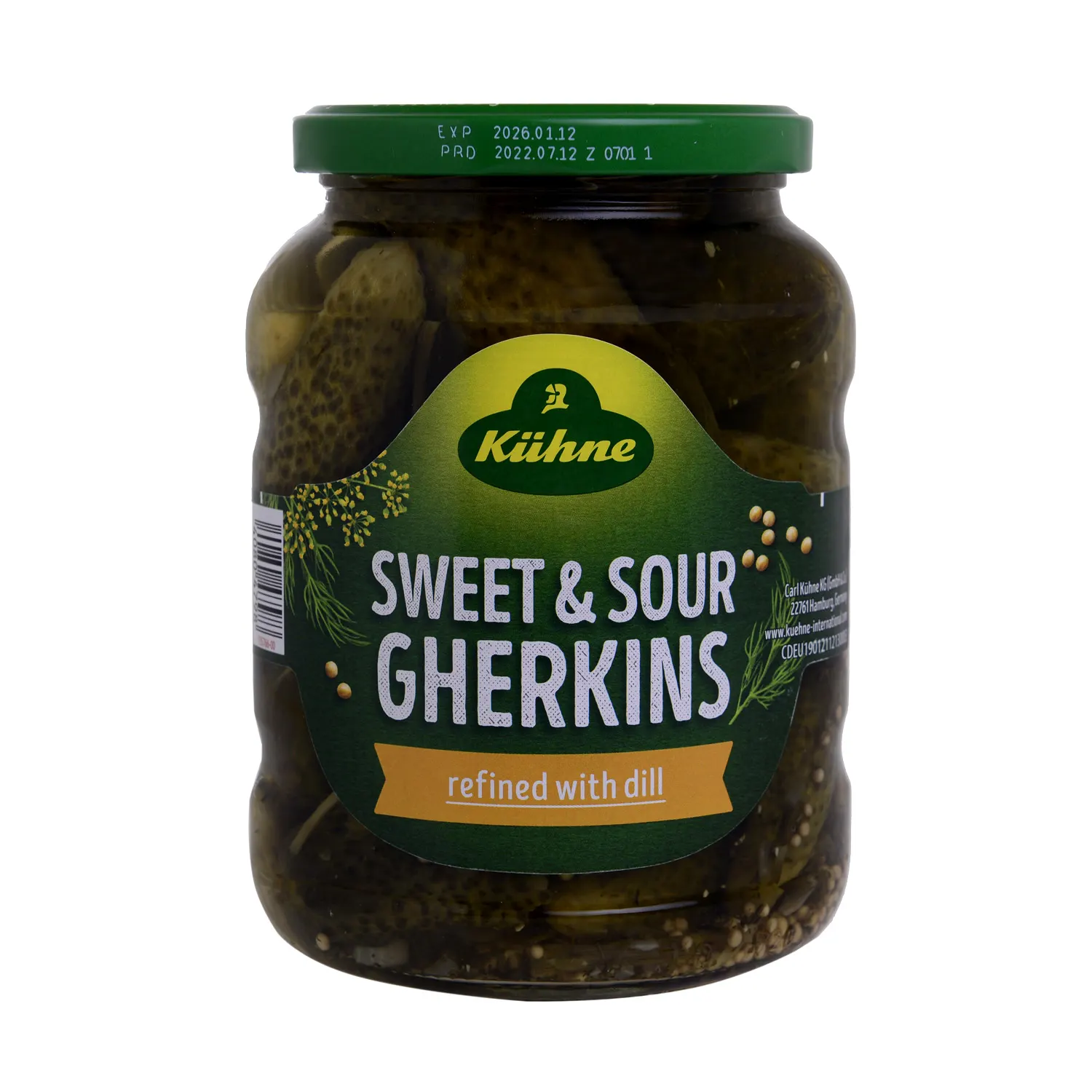 Cornichons Aigres-doux 670g - KÛHNE