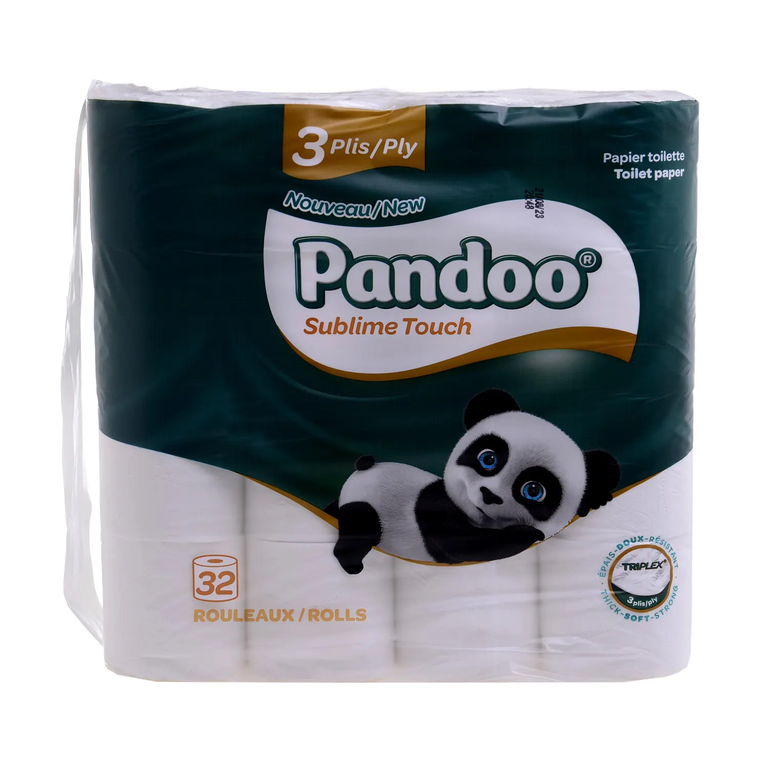 32 rouleaux de papier toilette 3 plis - PANDOO