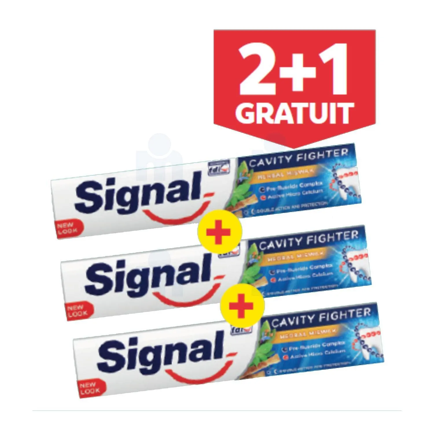 3 dentifrices herbal Miswak 120ml 2+1 gratuit - SIGNAL