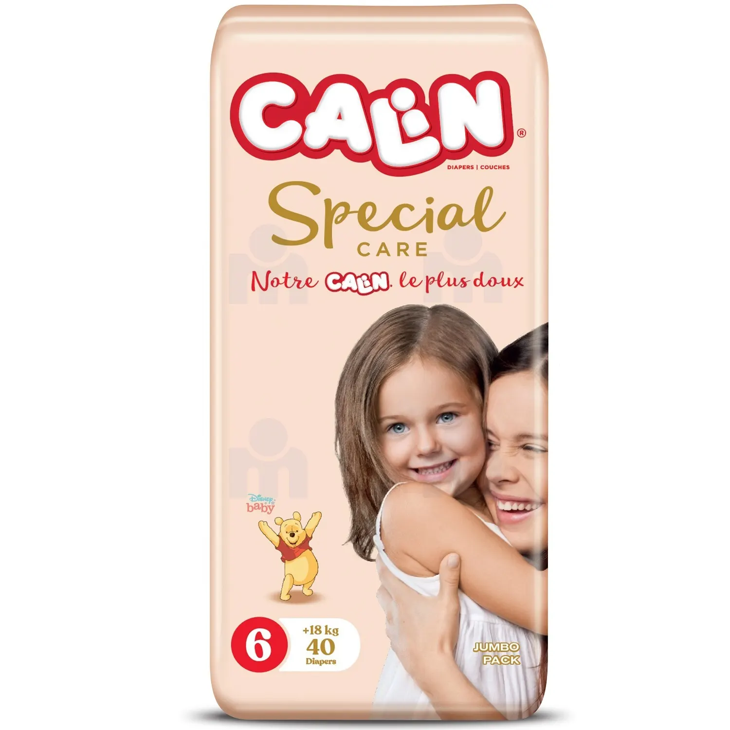 Couches bébé Spécial Care junior taille 6 (+18-25Kg) 40unités - CALIN 