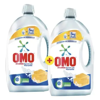 Lessives liquides couleur 2x2,5L - OMO 