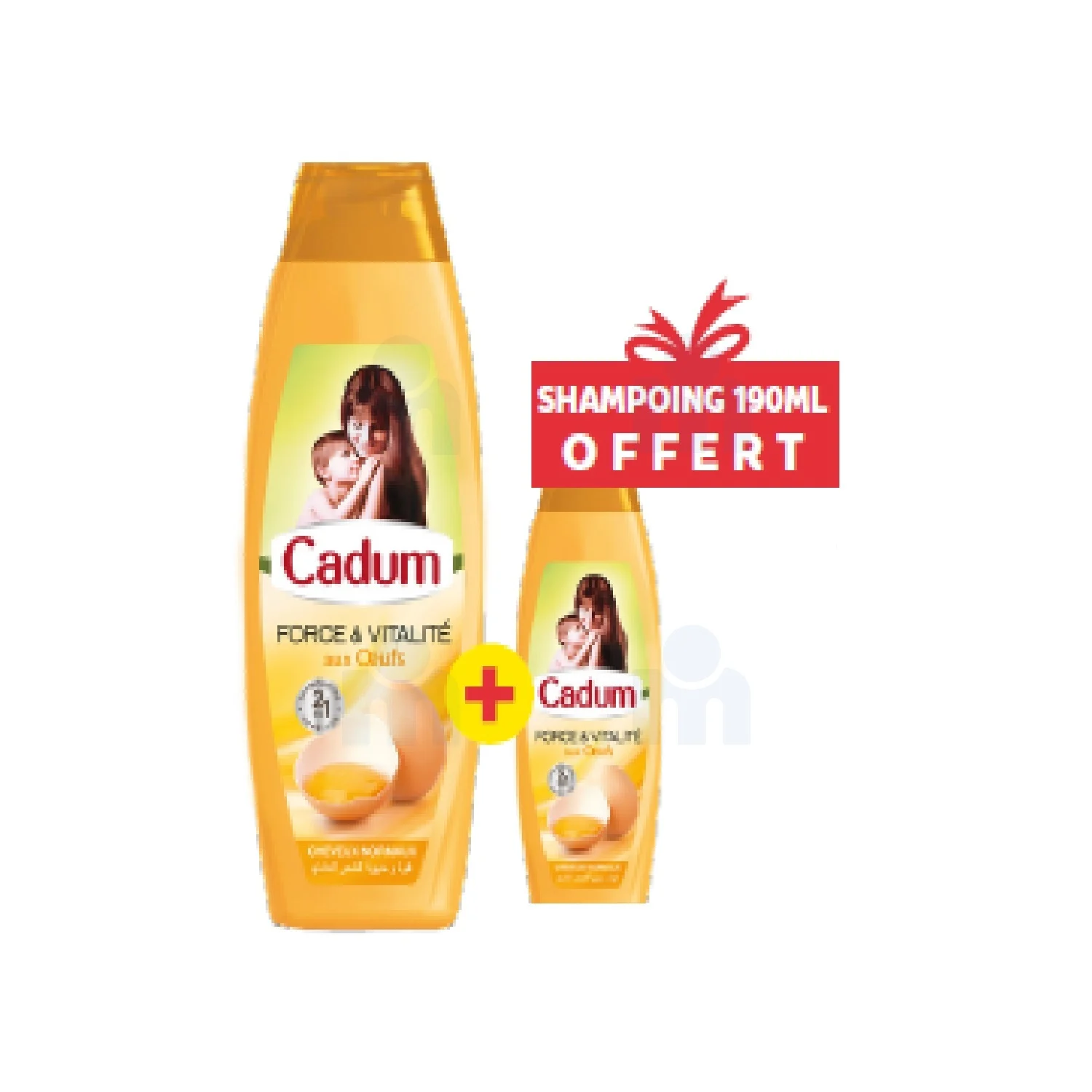 Shampoing à l'huile d'argan 650ml + shampoing 190ml gratuit - CADUM