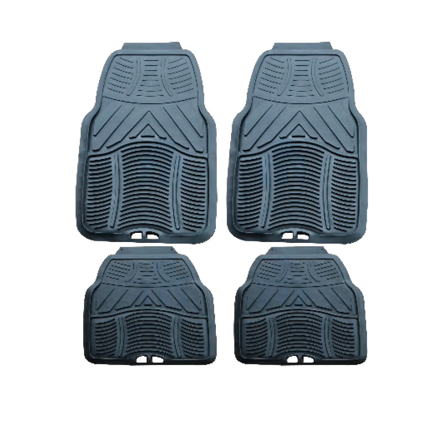 2 tapis auto standard plastique 75x45cm + 46x45cm