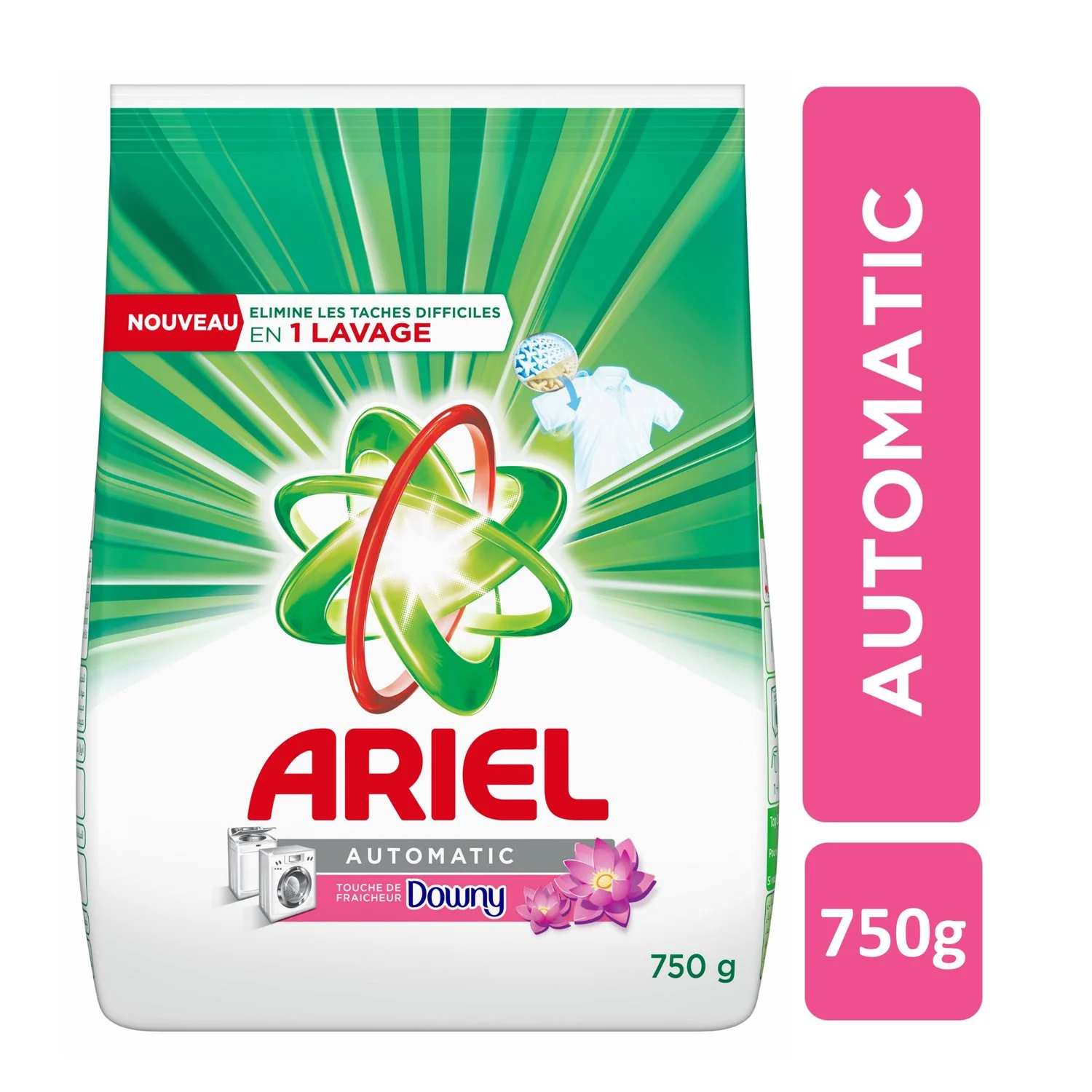 Lessive en poudre Automatic avec Downy sachet 750g - ARIEL