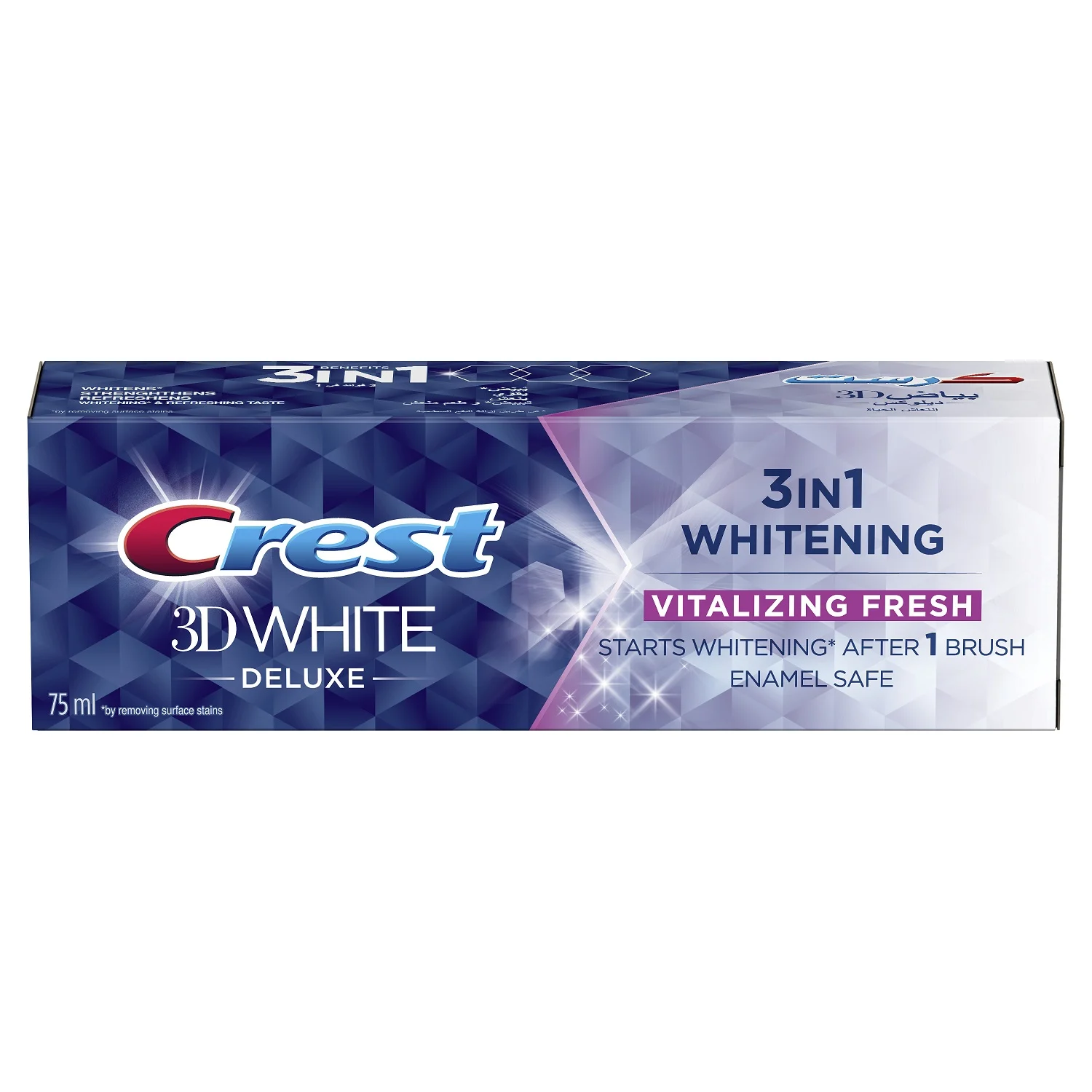 Dentifrice 3D white deluxe vitalisant frais 75ml - CREST