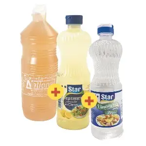 Vinaigre citron 50cl + vinaigre blanc 50cl + vinaigre National 50cl - STAR