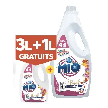 Lessive liquide Floral 3L + 1L gratuit - MIO       
