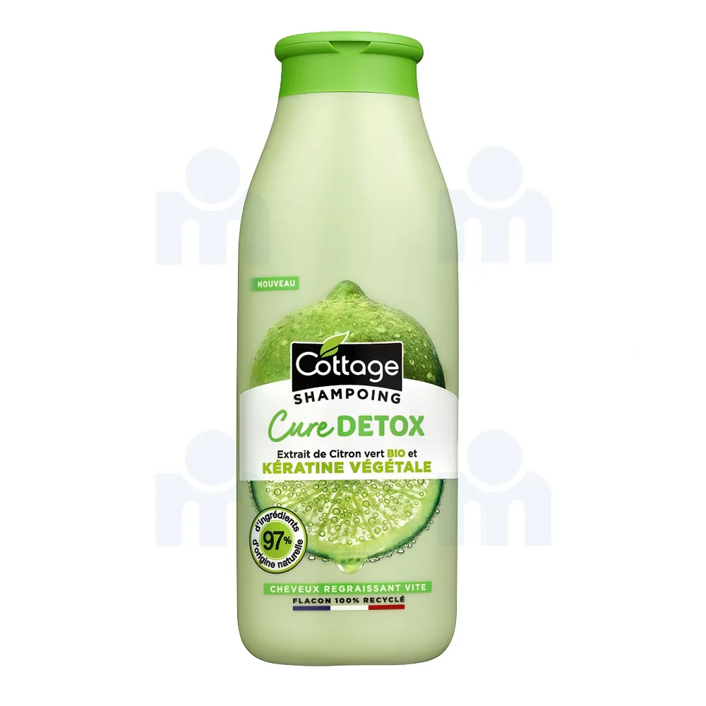 Shampoing cure détox citron vert bio et kératine végétale 250ml - COTTAGE 