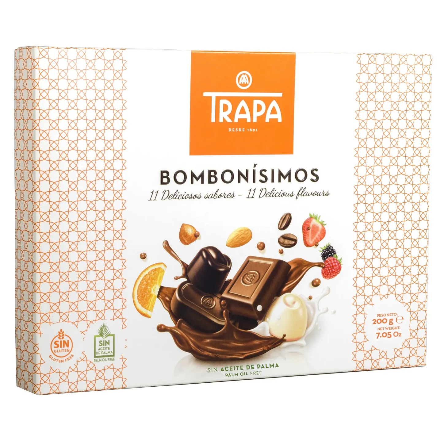 Chocolats sans gluten et sans huile de palme 200g - TRAPA 
