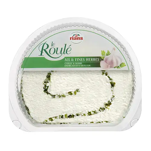 Tranche fromage Le Roulé ail et fines herbes en barquette 150g - RIANS