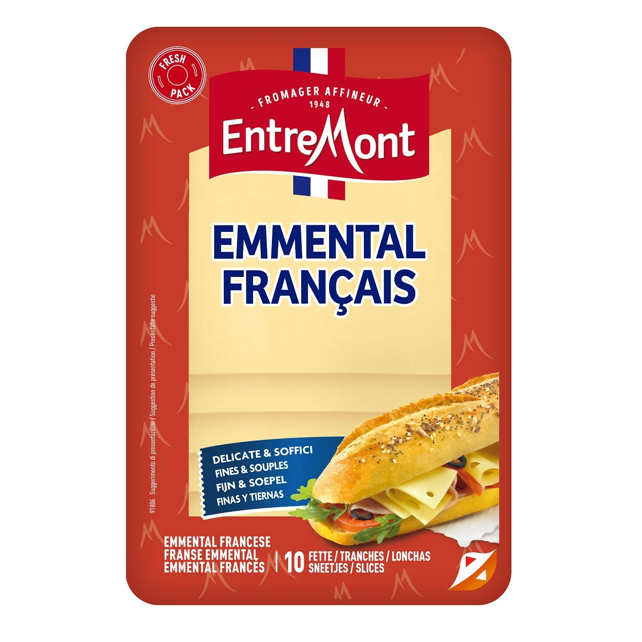 Fromage Emmental tranches 150g - ENTREMONT