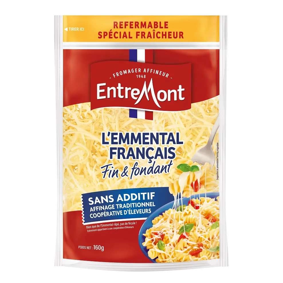 Fromage Emmental râpé 160g - ENTREMONT