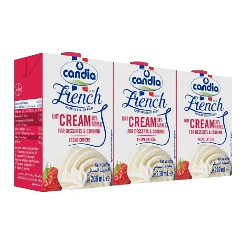 3 crèmes dessert et de cuisson UHT 30% MG x20cl - CANDIA