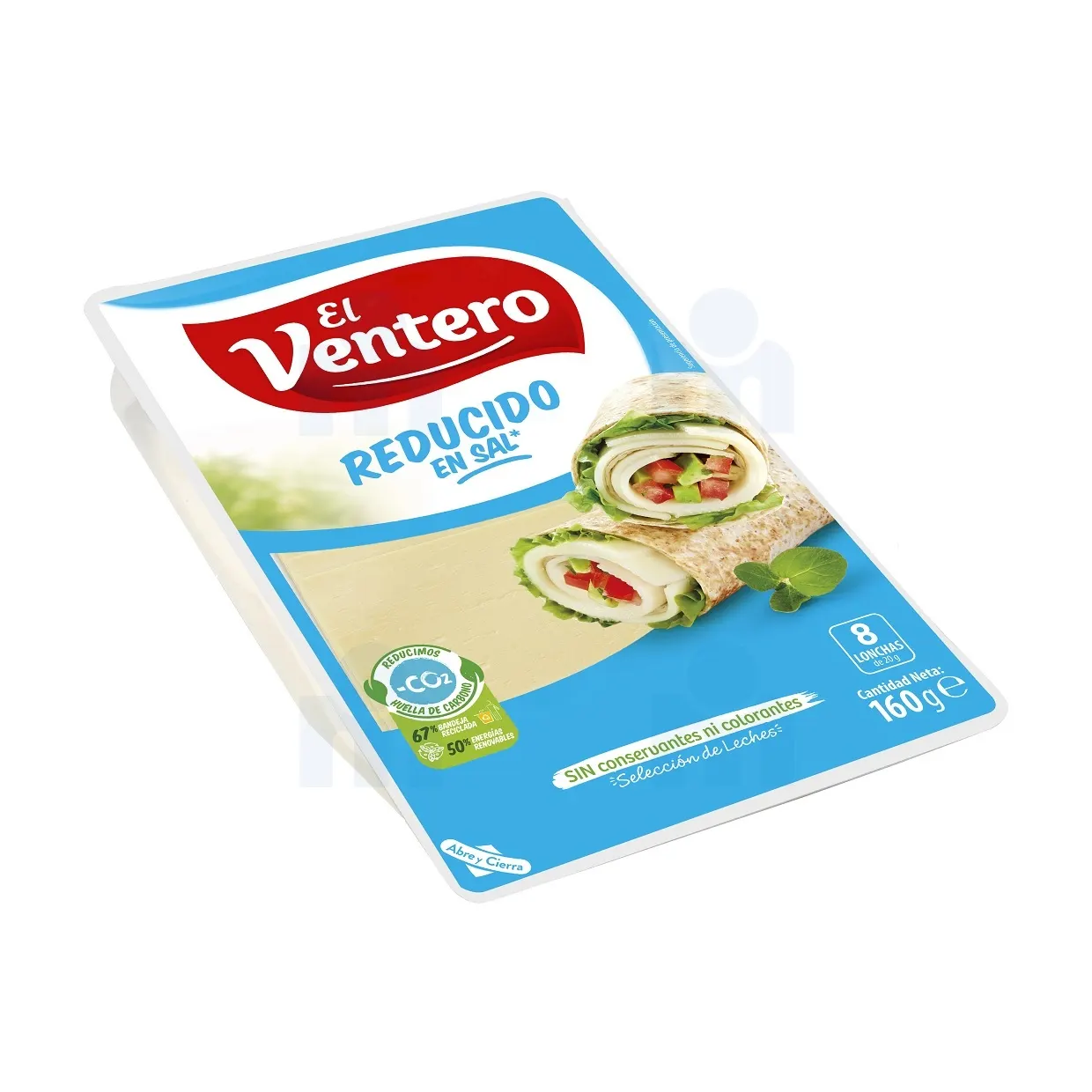 Tranches de fromage tendre light 160g - EL VENTERO