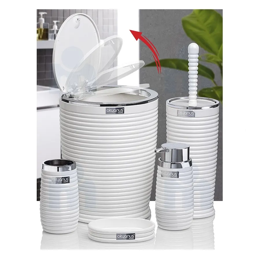 Ensemble de 5 accessoires salle de bain élégance