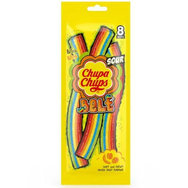 Bonbons gelifiés Longs Colorés Sour 57g - CHUPA CHUPS