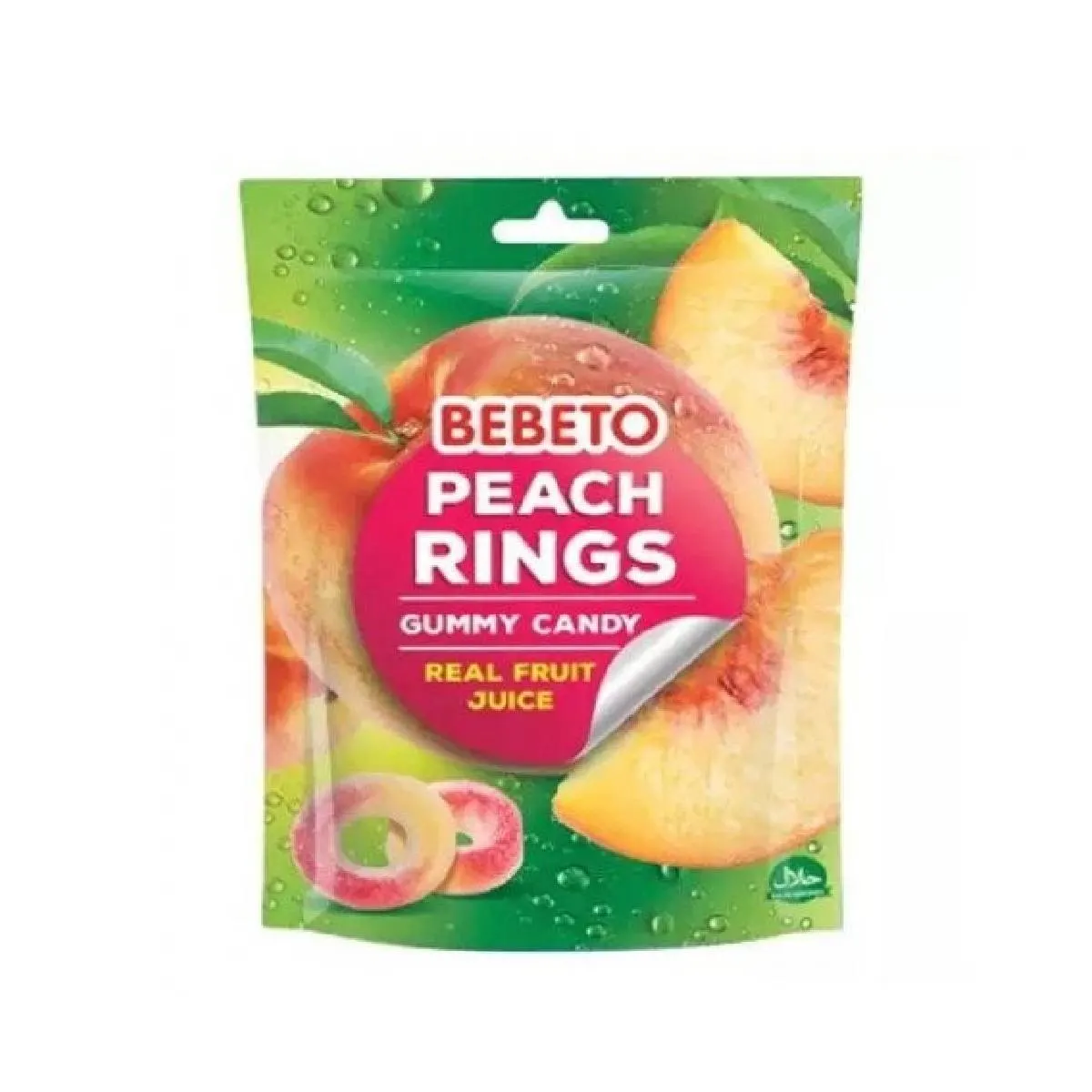 Gommes Peach Rings 60g - BEBETO