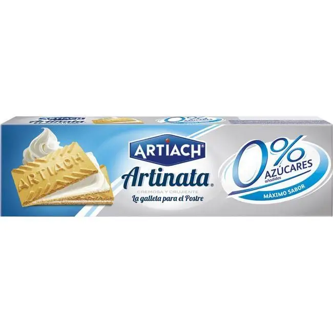 Gaufrettes fourrées à la crème 0% sucre Artinata 175g - ARTIACH