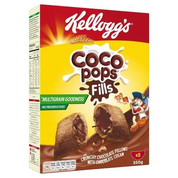 Céréales fourrées chocolat au lait Coco Pops Fils 350g - KELLOGG S